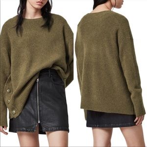All Saints rude olive green Sweater sz Small
